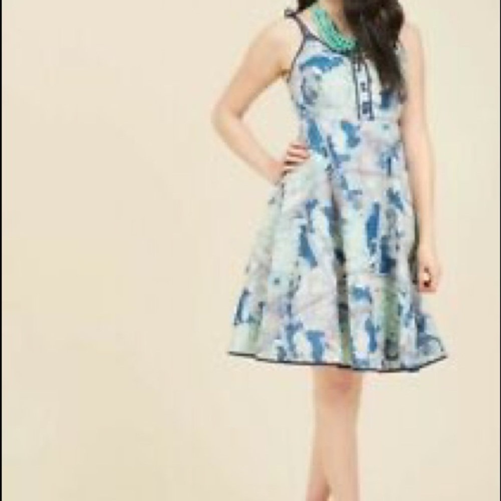 Modcloth Map Dress - Waving From the Shoreline